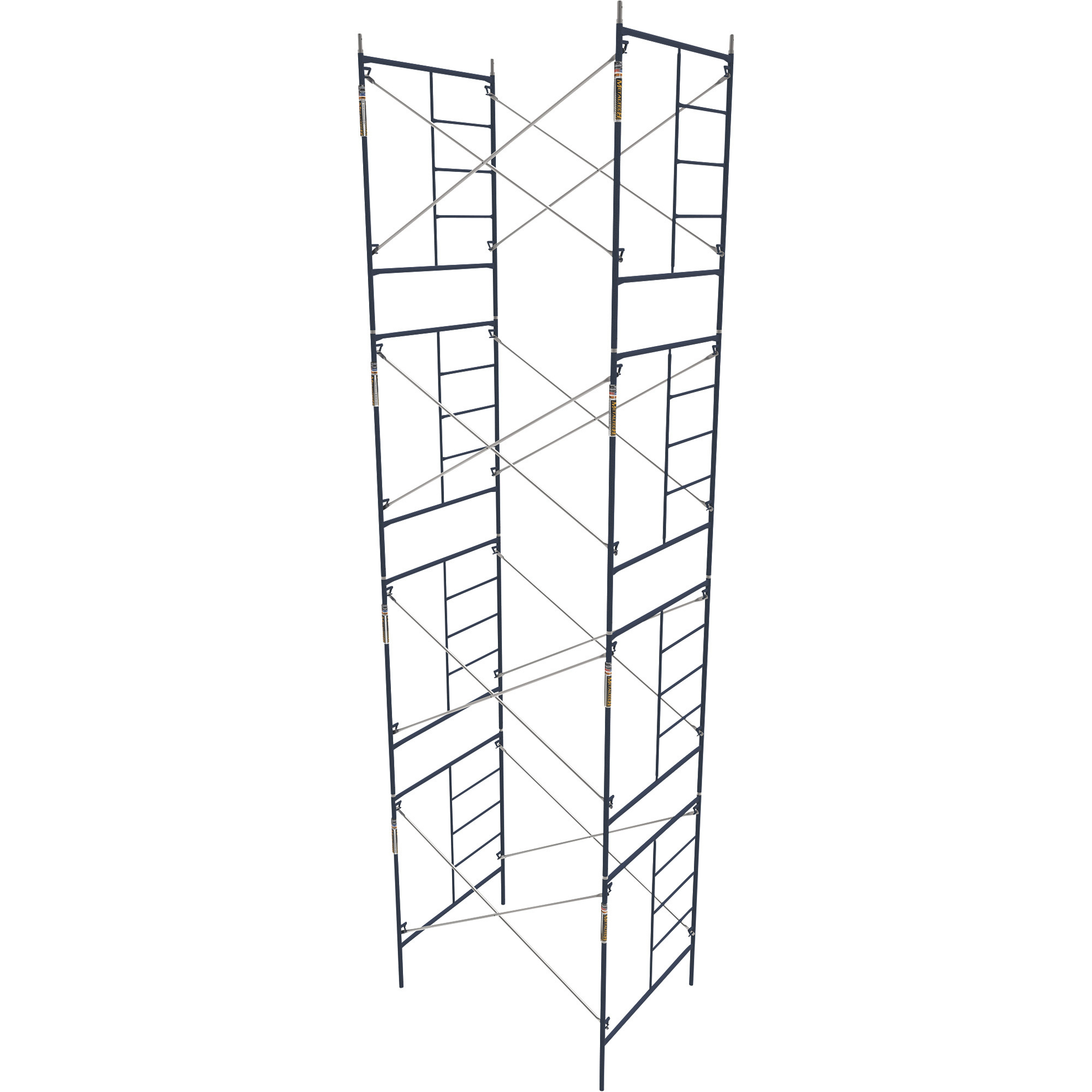 Metaltech Saferstack 6.4ft. x 5ft. x 7ft. Mason Scaffold Frame, Set of 4, Model# M-MFS766084K4